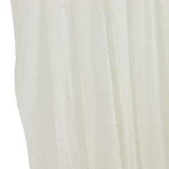 Ivory Sheer Chiffon Valance Curtain 4ft x 5ft – Wedding Arch Drape with Rod Pocket, Voile Backdrop Panel