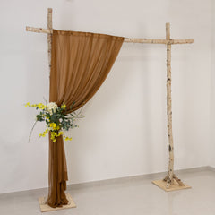 Gold Sheer Backdrop Drape – 5ft x 14ft Wedding Arch & Ceiling Decor Panel, Wrinkle Free with Soft Shimmer