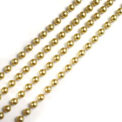 Faux Pearl Beaded 16" Chair Back Garland Sash Gold Gatsby-Inspired Style - Pre-Tied Chic Wedding Decor for Chiavari Chairs