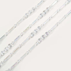 Faux Pearl Beaded 16" Chair Back Garland Sash Iridescent Gatsby-Inspired Style - Pre-Tied Chic Wedding Decor for Chiavari Chairs