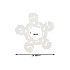 Clear Flower-Shaped Balloon Clip Connectors – 100 Pcs Plastic Clips for Balloon Arch, Garland & Party Decoration Supplies