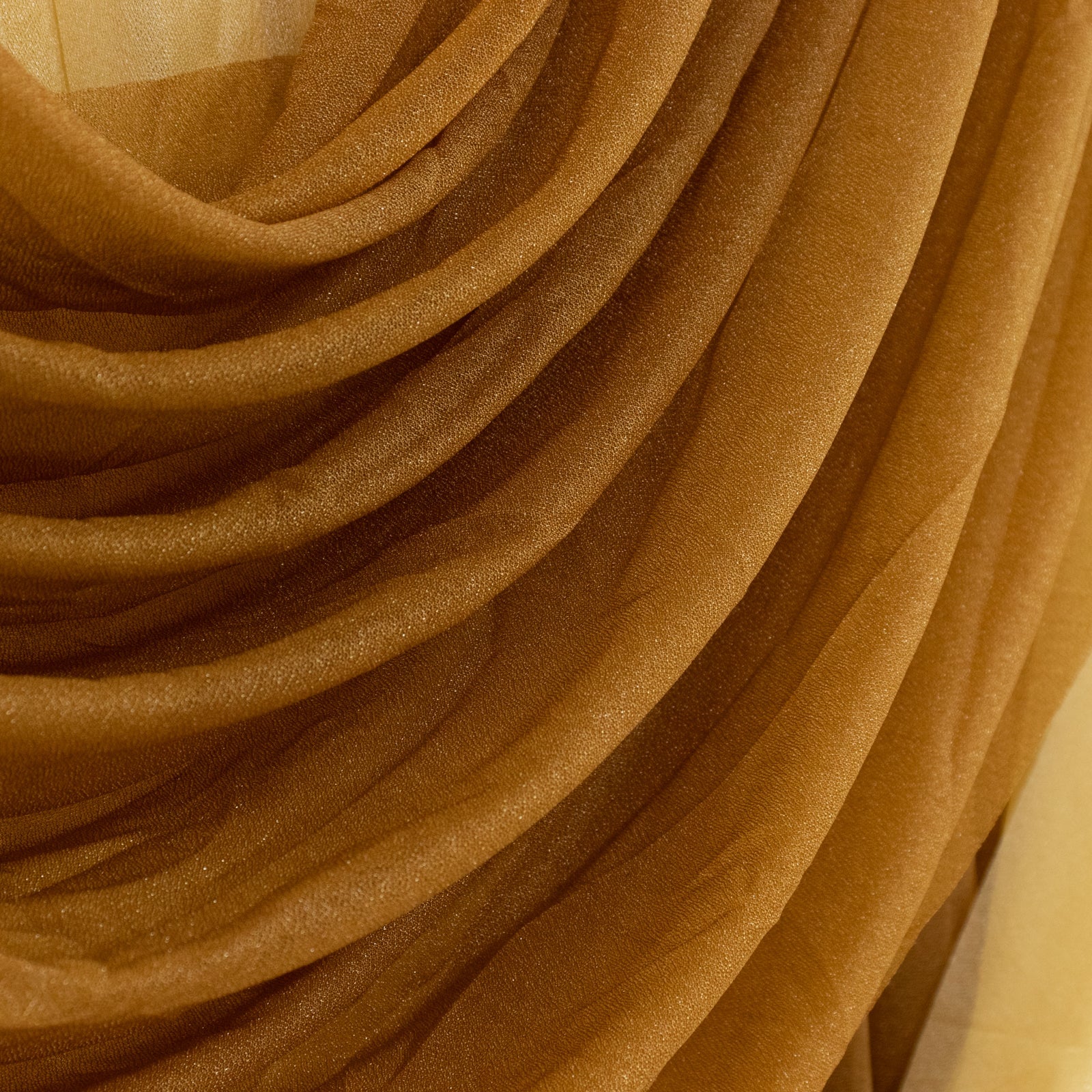 Gold Sheer Chiffon Valance Curtain 4ft x 6ft –  Wedding Arch Drape with Rod Pocket, Voile Backdrop Panel