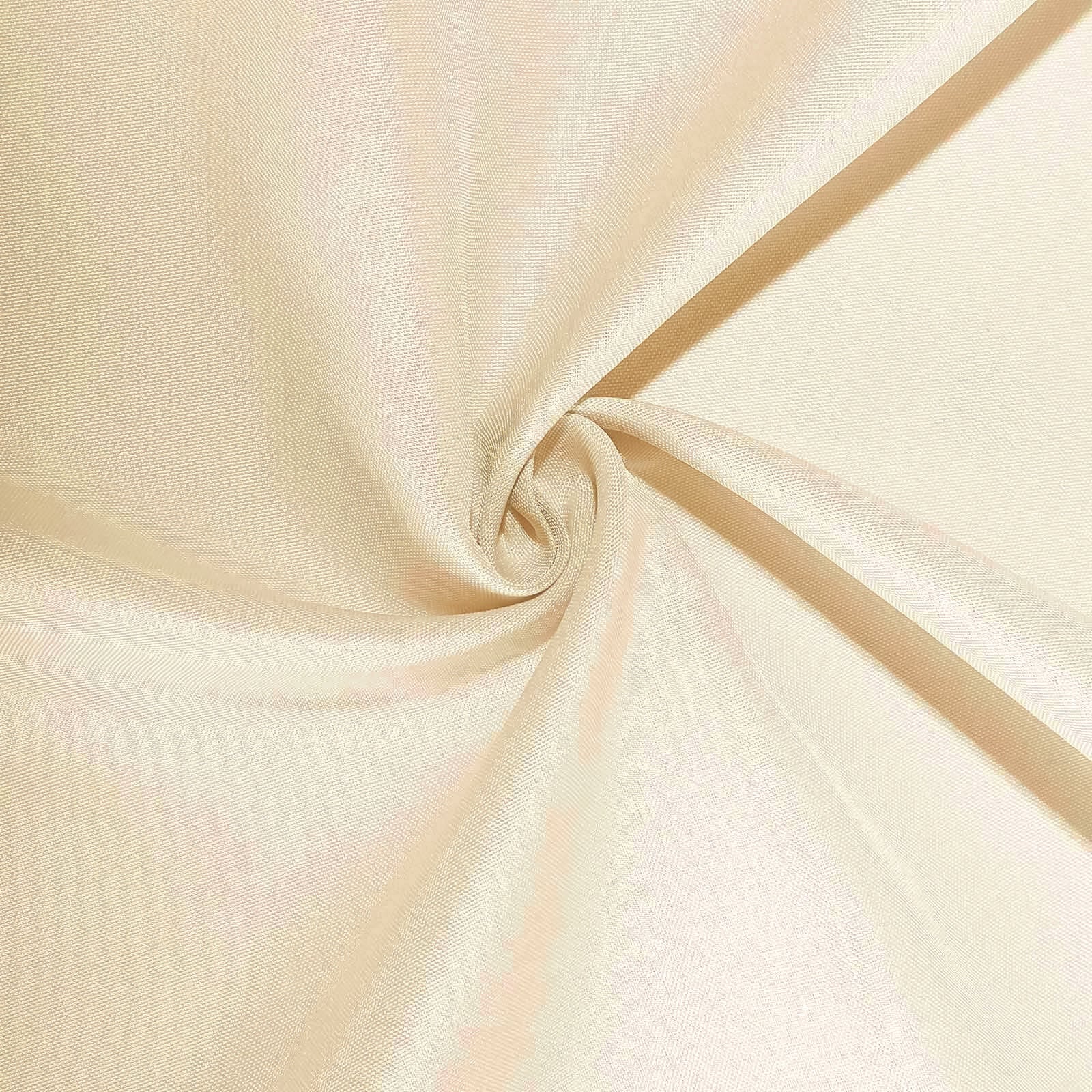 Fitted Polyester 96"x30" Rectangle Tablecloth Beige - Durable and Easy to Maintain Table Cover