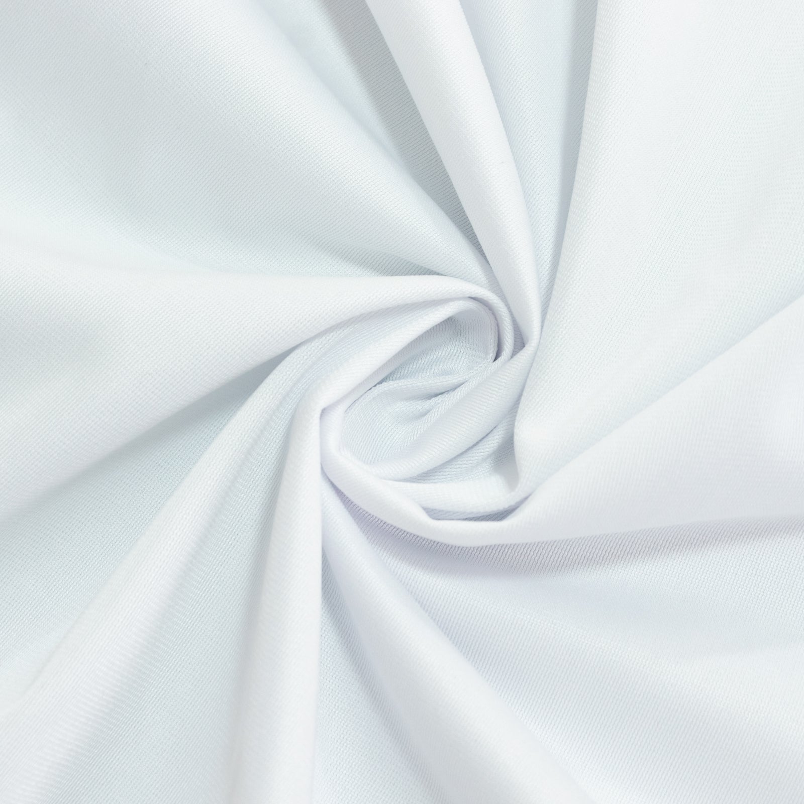 Fire Retardant Scuba Tablecloth – 60"x102" Rectangle White, Wrinkle Free, Stain Resistant Polyester Cover