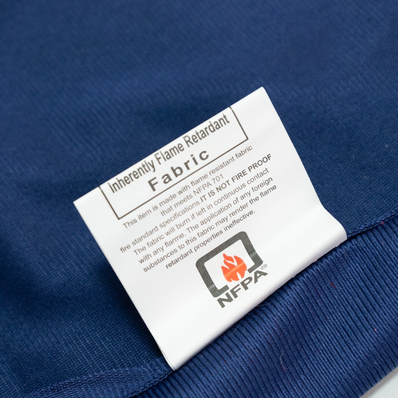 Fire Retardant Scuba Tablecloth – 60"x126" Rectangle Navy Blue, Wrinkle Free, Stain Resistant Polyester Cover