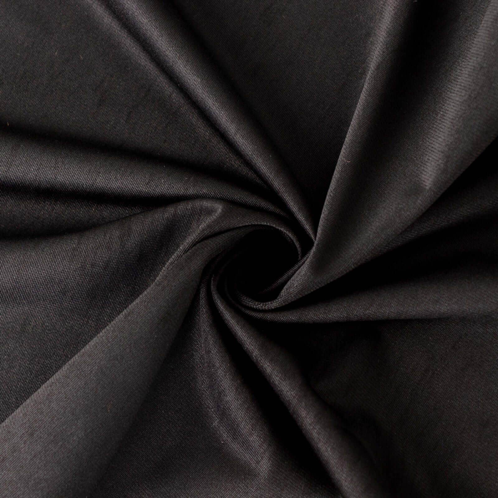 Fire Retardant Scuba Tablecloth – 90"x132" Rectangle Black, Wrinkle Free, Stain Resistant, Seamless Polyester Cover