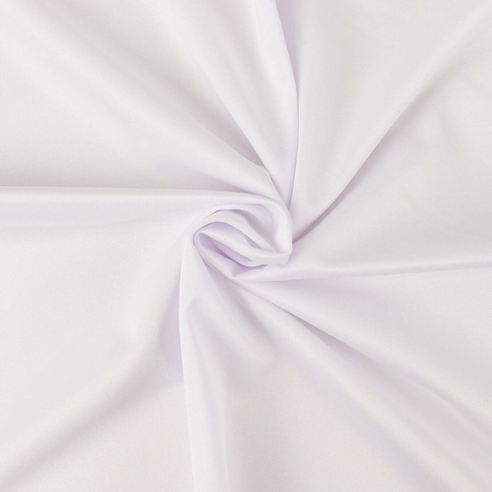 Fire Retardant Scuba Tablecloth – 90"x132" Rectangle White, Wrinkle Free, Stain Resistant, Seamless Polyester Cover