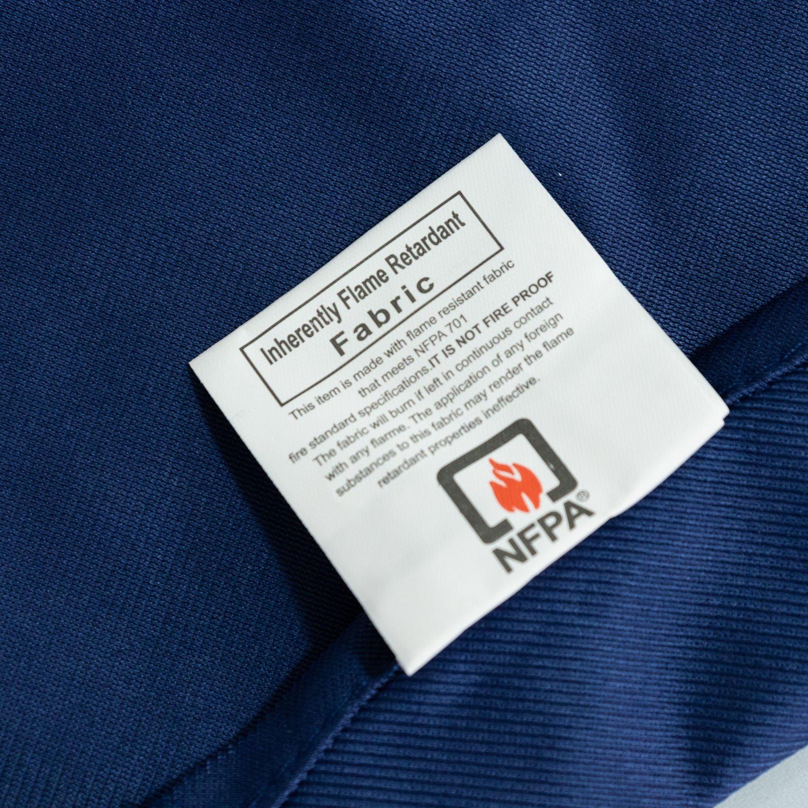 Fire Retardant Scuba Tablecloth – 90" Round Navy Blue, Wrinkle Free, Stain Resistant Polyester Cover