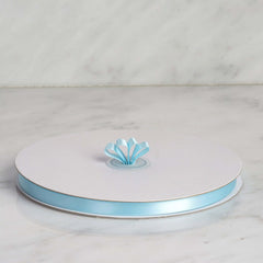 100 Yards 3/8" Light Blue Single Face Decorative Satin Ribbon