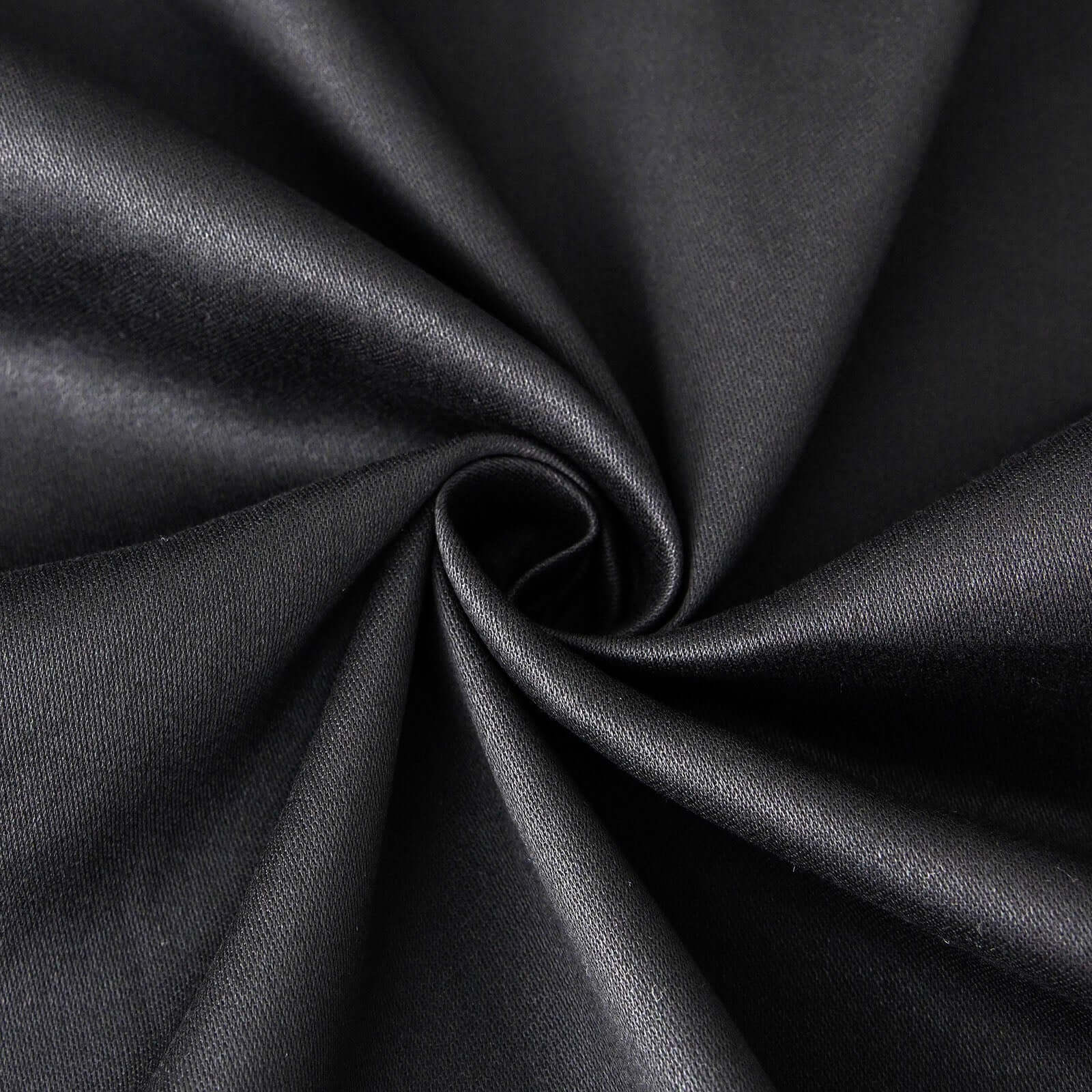 100% Cotton 54"x54" Square Tablecloth Black Linen - Soft & Breathable Fabric Table Cover