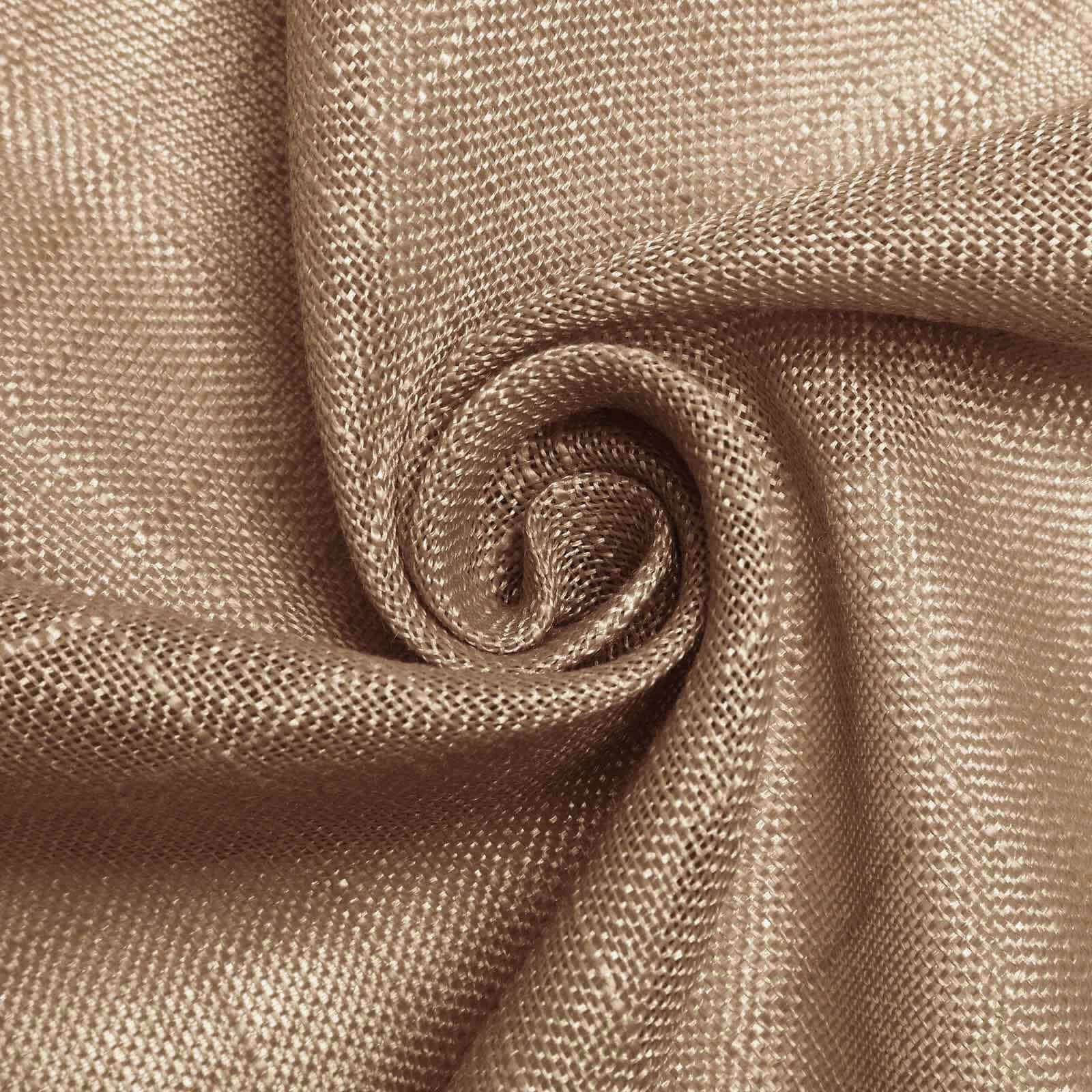 Faux Linen 90"x132" Rectangular Tablecloth Natural - Slubby Texture Wrinkle-Resistant Seamless Table Cover