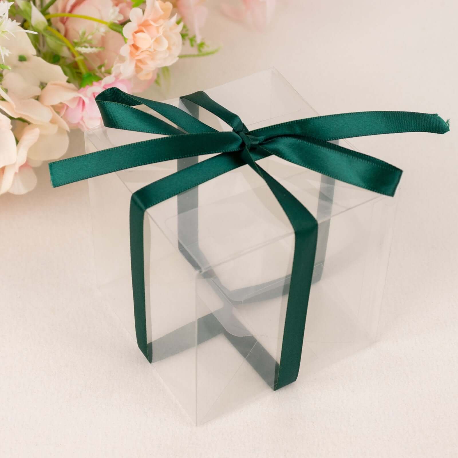 100 Yards 3/8" Hunter Emerald Green Single Face Decorative Satin Ribbon