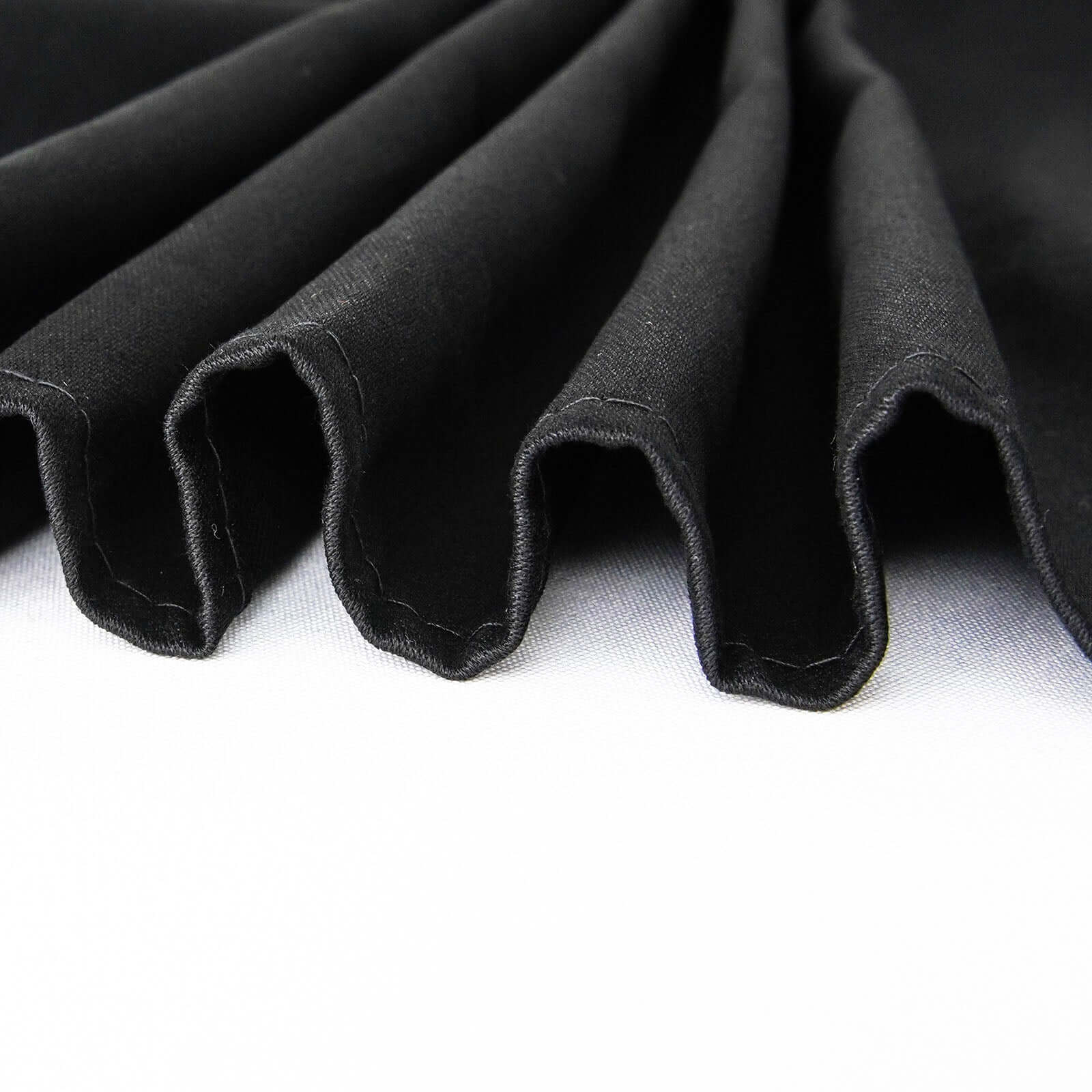 100% Cotton 70"x70" Table Overlay Square Tablecloth Black Linen - Soft & Breathable Fabric Table Topper
