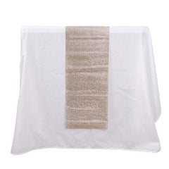 Crystal Rhinestone 10"x108" Table Runner Champagne - Chic Diamond Accent