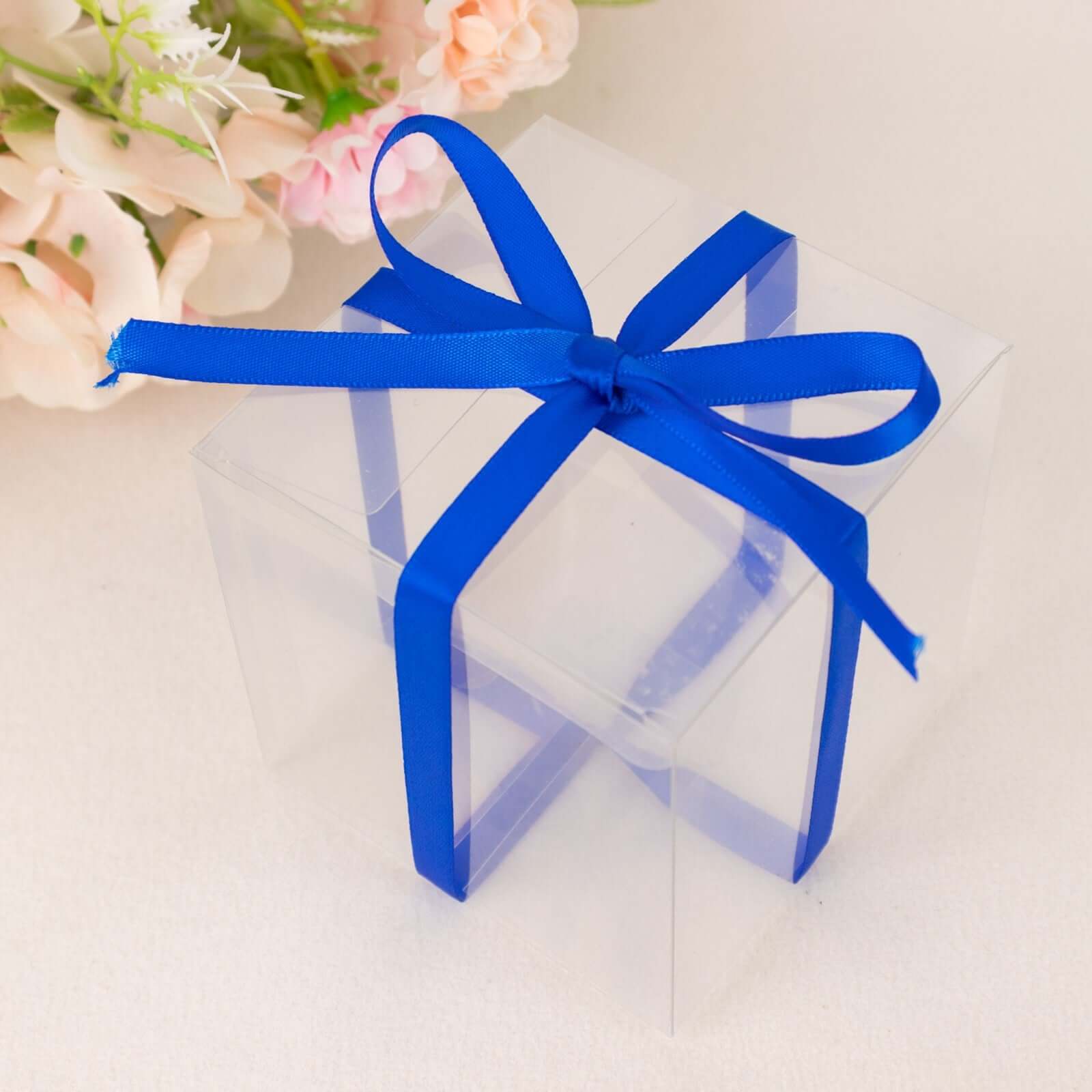 100 Yards 3/8" Royal Blue Single Face Decorative Satin Ribbon