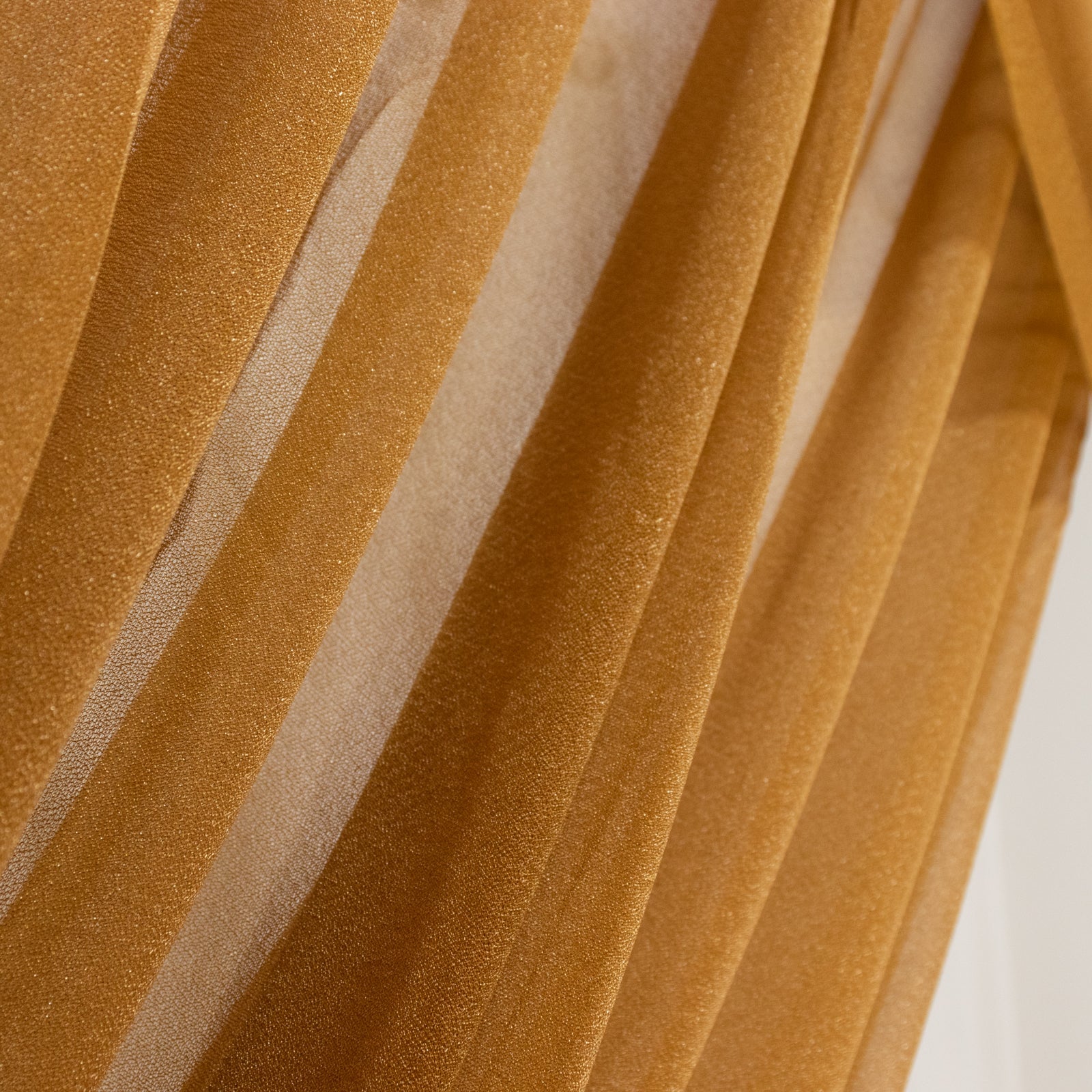 Gold Sheer Backdrop Drape – 5ftx32ft Wedding Arch & Ceiling Decor Panel, Wrinkle Free with Soft Shimmer