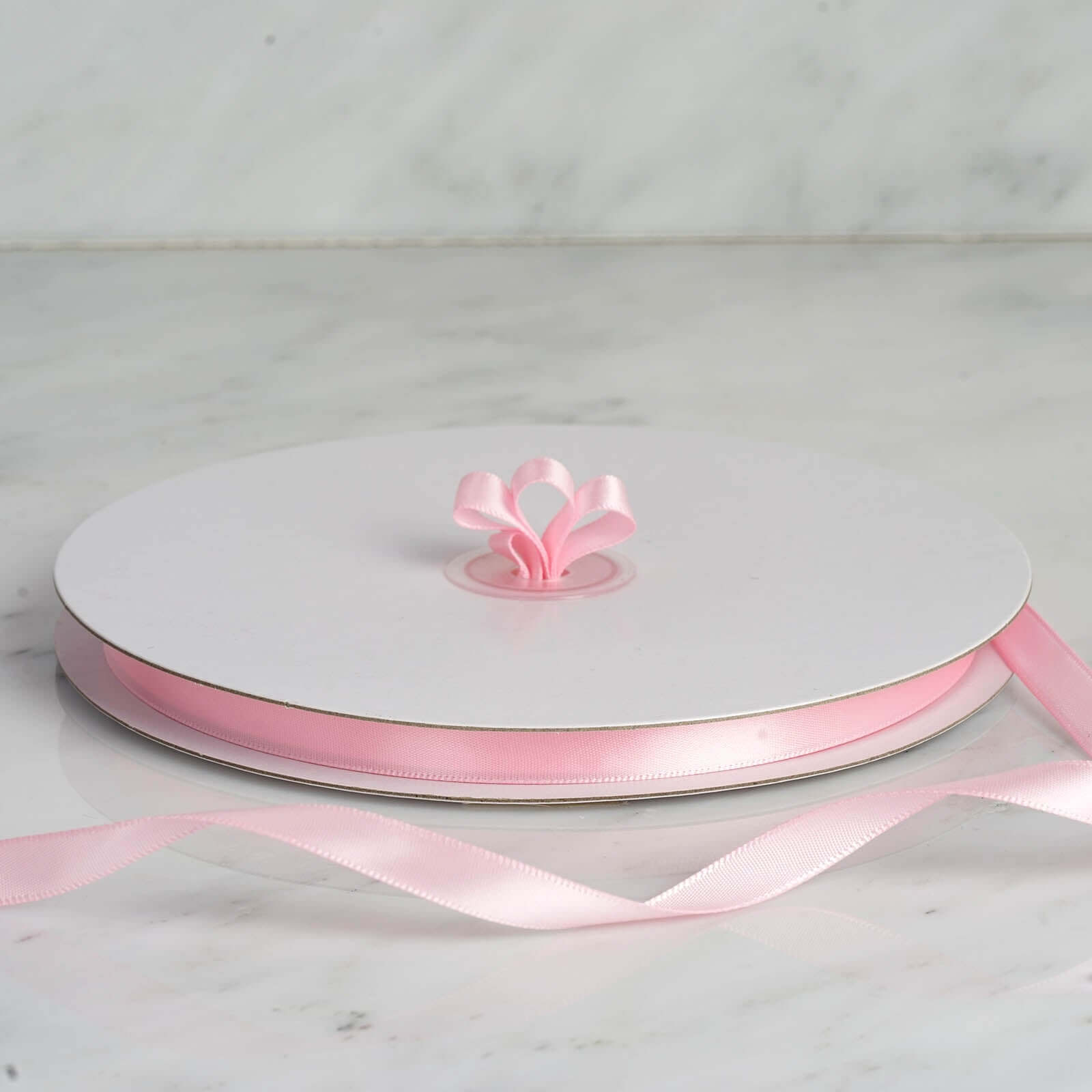 100 Yards 3/8" Pink Single Face Decorative Satin Ribbon