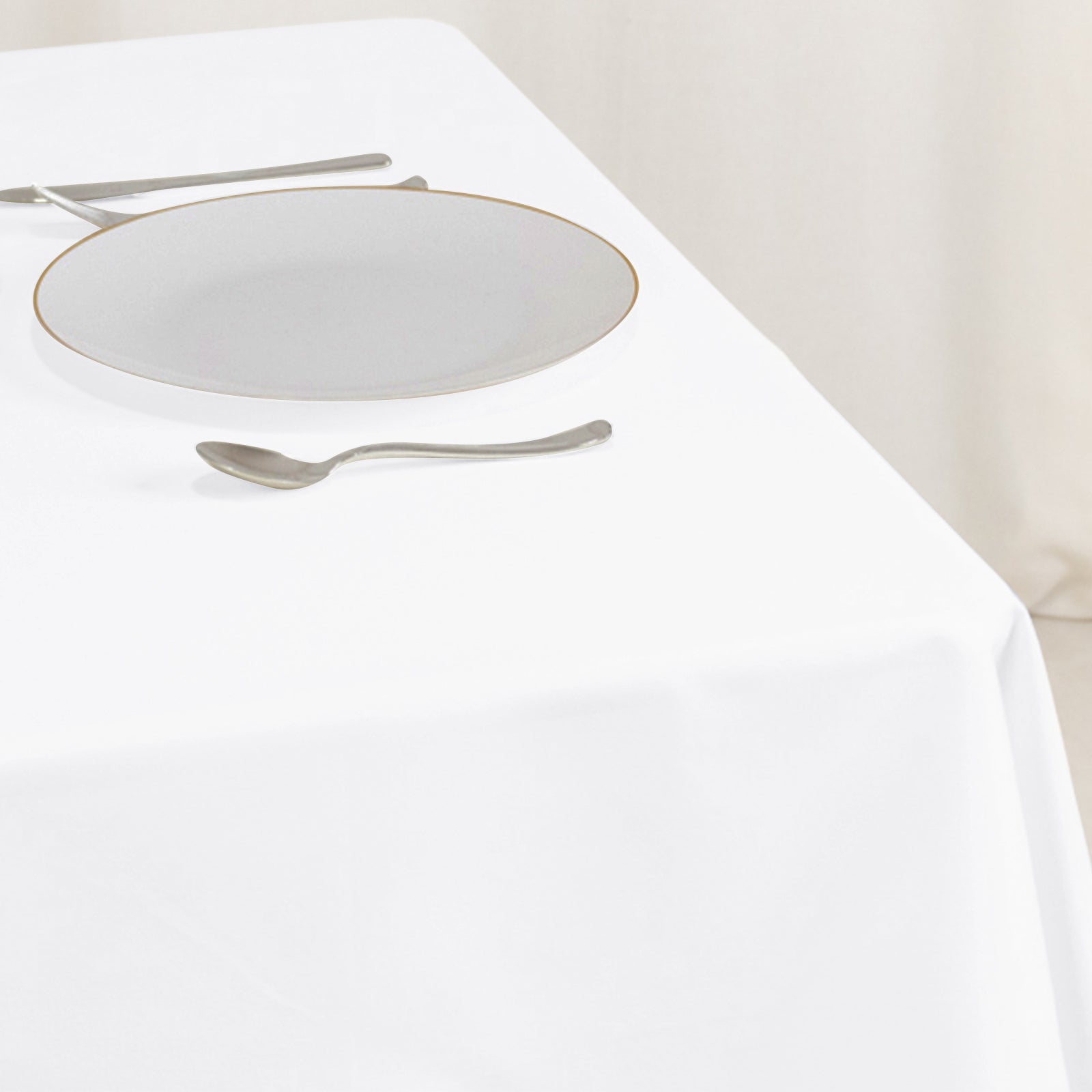 Cotton Blend 54"x54" Square Tablecloth White - Wrinkle-Resistant Table Cover