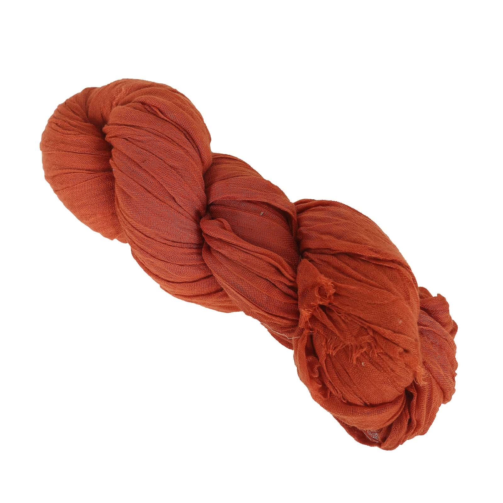 Gauze Cheesecloth 10ft Table Runner Terracotta (Rust) - Rustic Boho Style