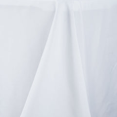 Fire Retardant Premium Polyester 60"x102" Rectangular Tablecloth White - Stylish High-Performance Table Cover for Large Gatherings