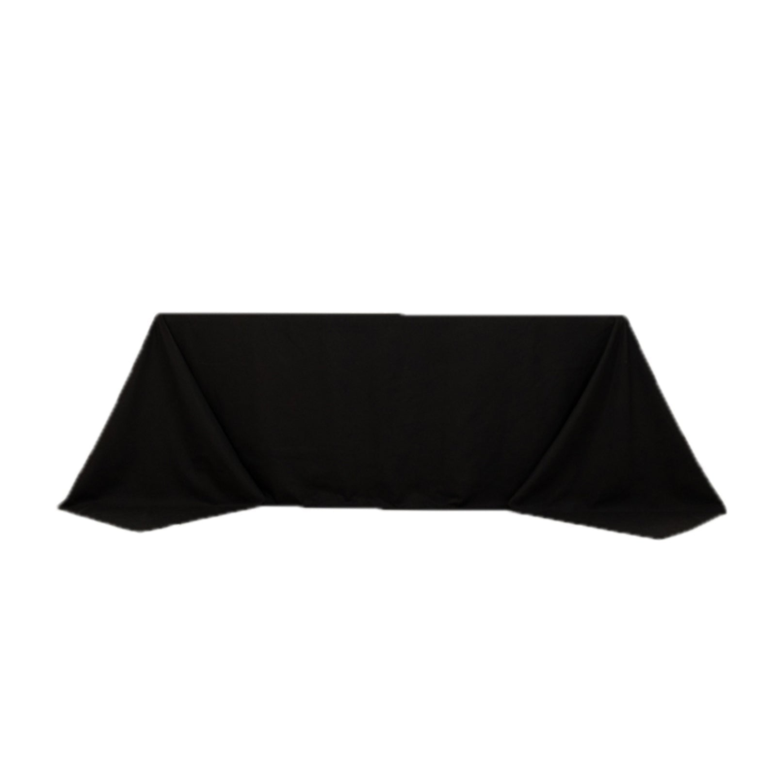 Cotton Blend 90"x132" Rectangle Tablecloth Black - Seamless Wrinkle-Resistant Table Cover