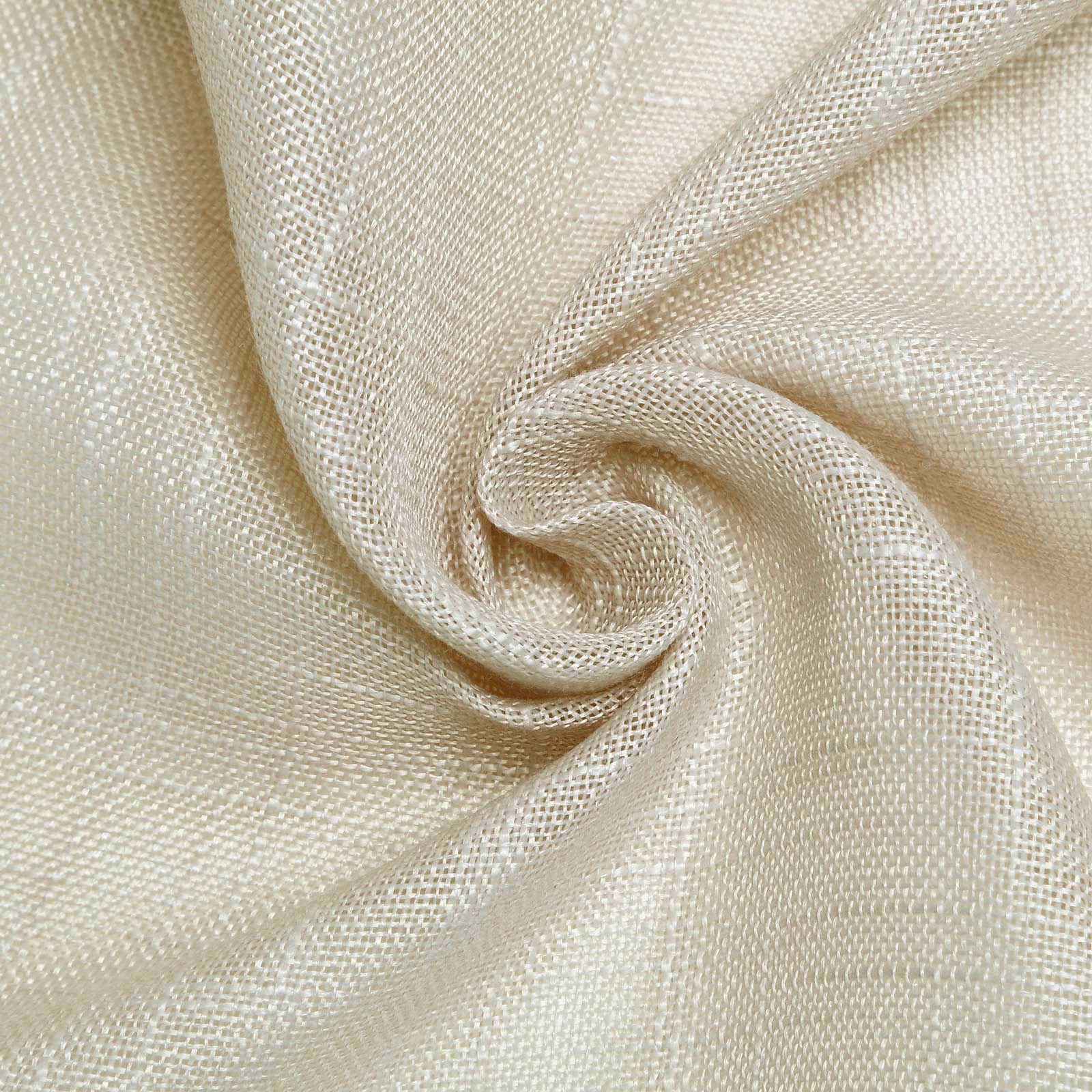 Faux Linen 90"x156" Rectangular Tablecloth Beige - Slubby Texture Wrinkle-Resistant Seamless Table Cover