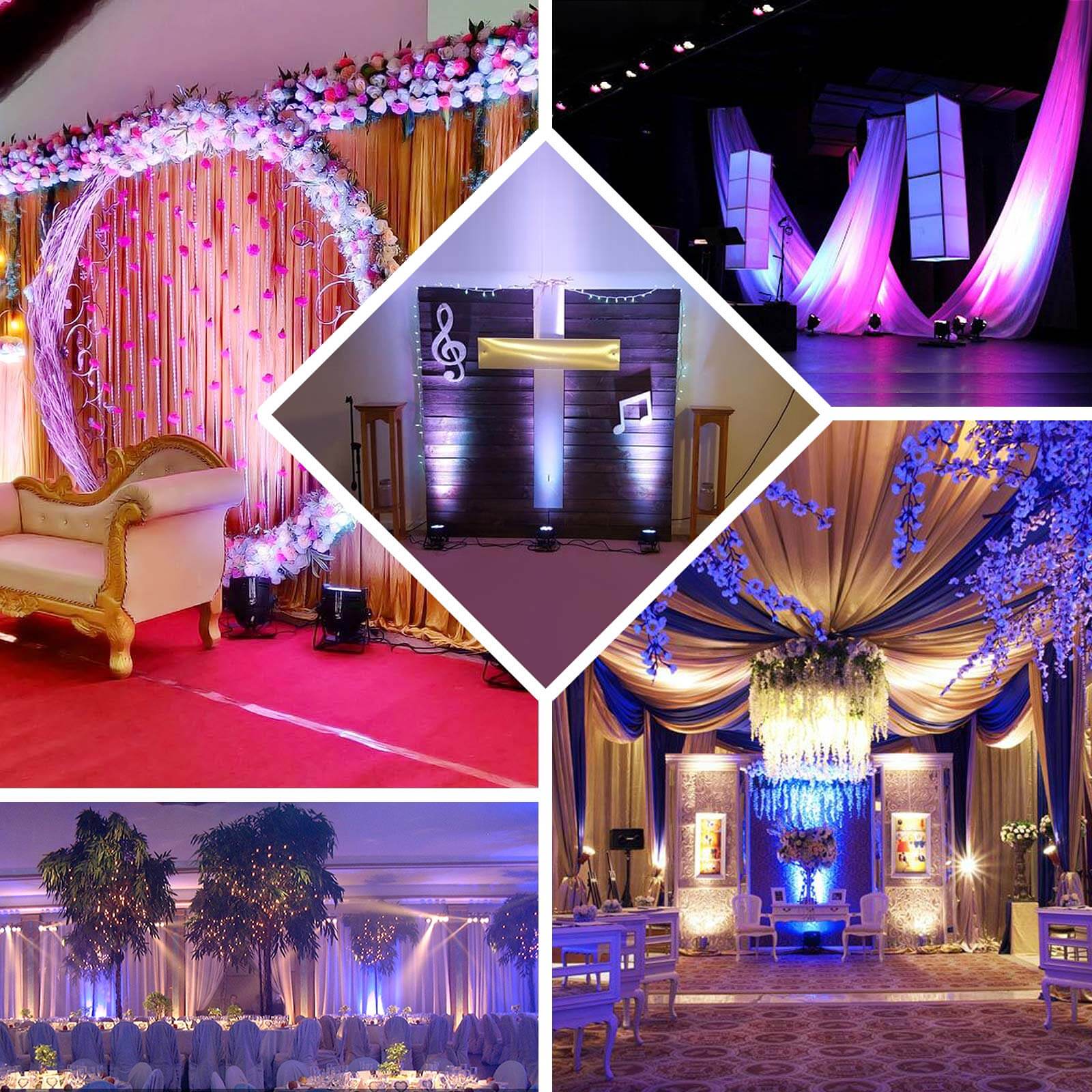 10W White 62 LED Stage Backdrop Uplight, Bright Strobe Spotlight With ...