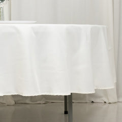 Fire Retardant Premium Polyester 90" Round Tablecloth Ivory - High-Performance Table Cover