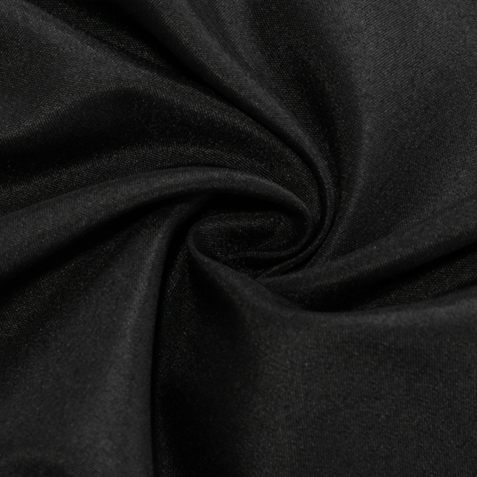 Fitted Polyester 72"x30" Rectangle Tablecloth Black with Open Back Design - Easy to Maintain and Wrinkle-Resistant Table Cover