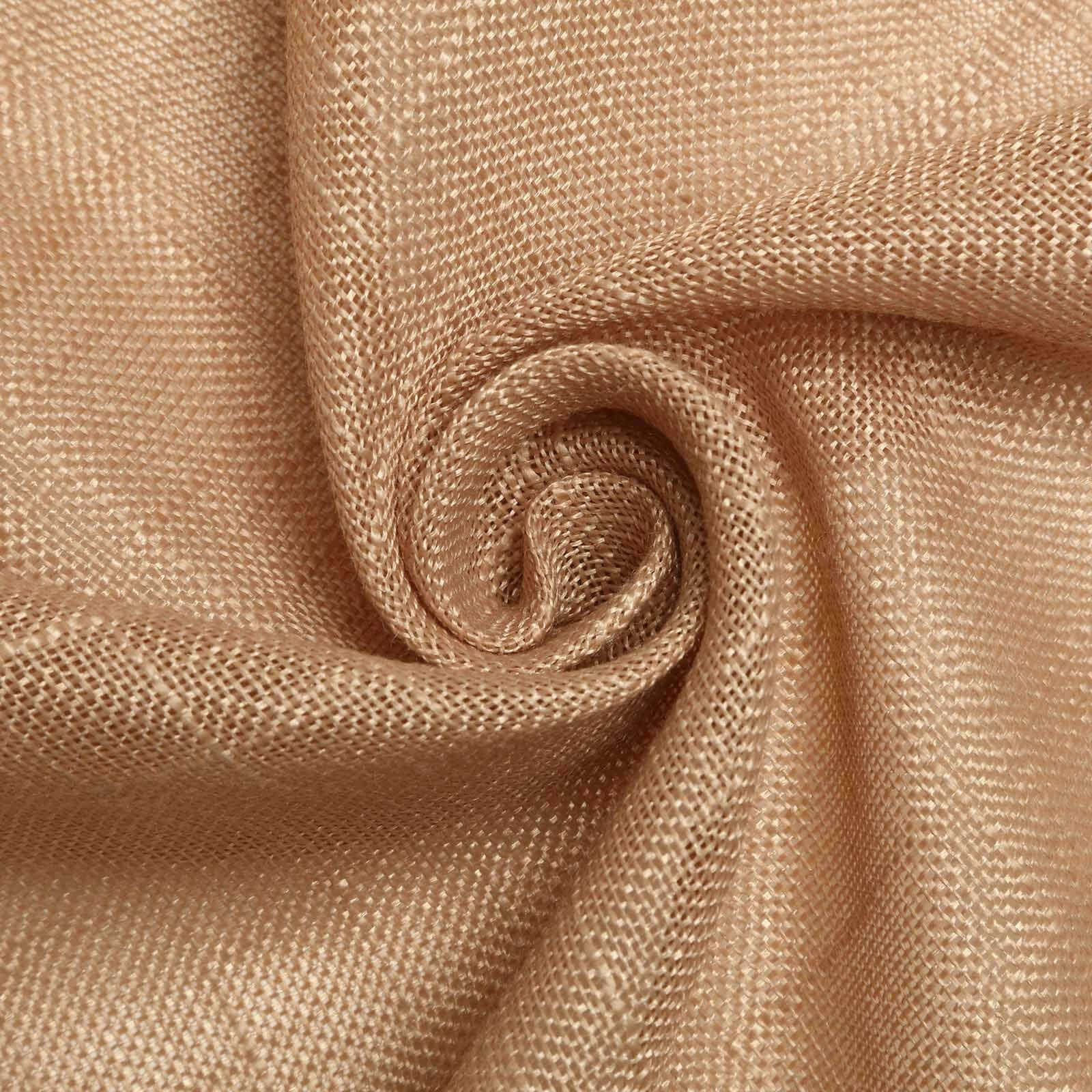 Faux Linen 60"x102" Rectangular Tablecloth Natural - Slubby Textured & Wrinkle Resistant Table Cover