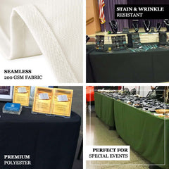 Fitted Polyester 96"x30" Rectangle Tablecloth Gold - Durable and Easy to Maintain Table Cover for Events for Trade Shows, Catering & Events