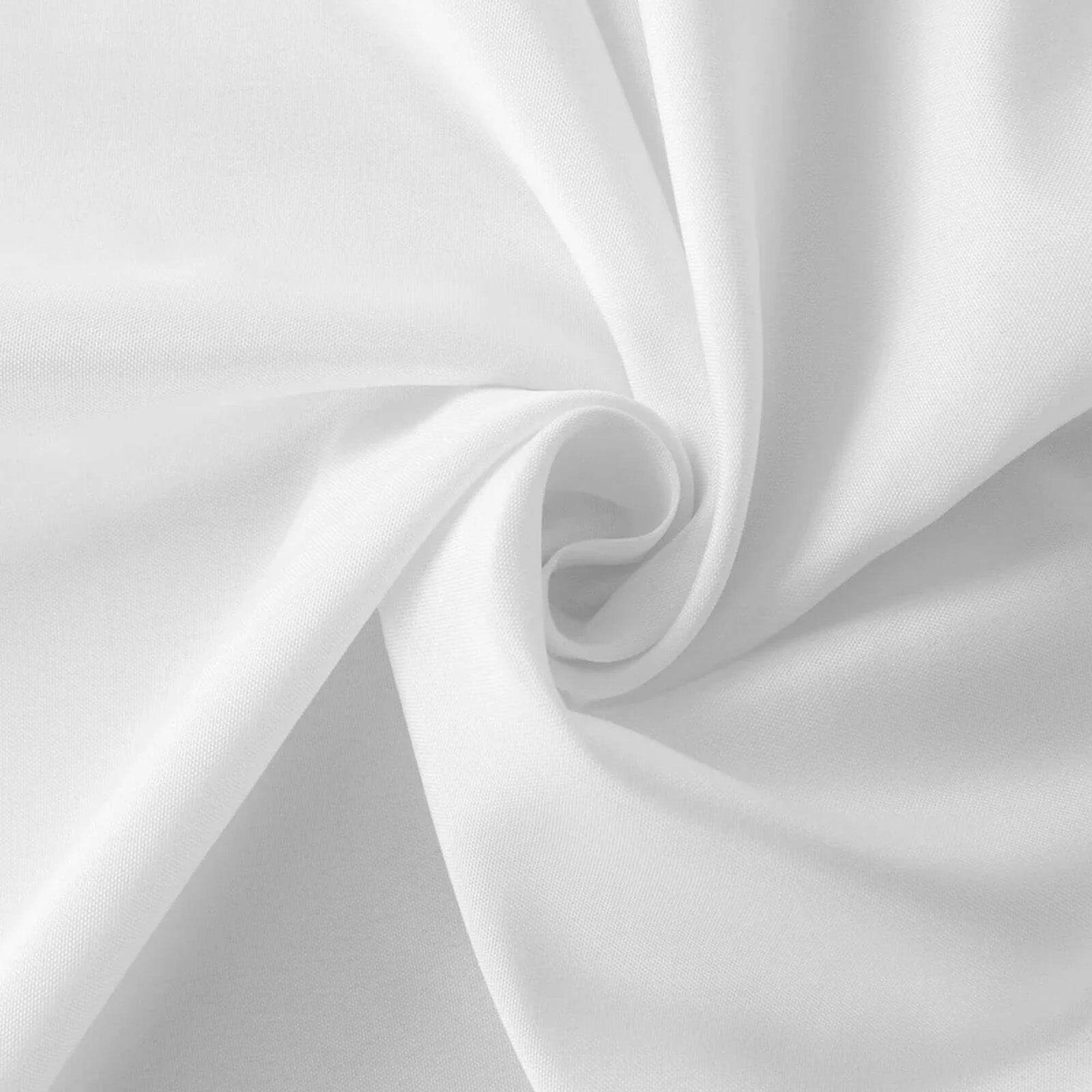 10-Pack Polyester Slip-On Folding Chair Covers with Attached Sashes – White Durable Reusable Covers for Wedding & Event Decor