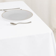 Cotton Blend 54"x54" Table Overlay Square Tablecloth White - Wrinkle-Resistant Table Topper