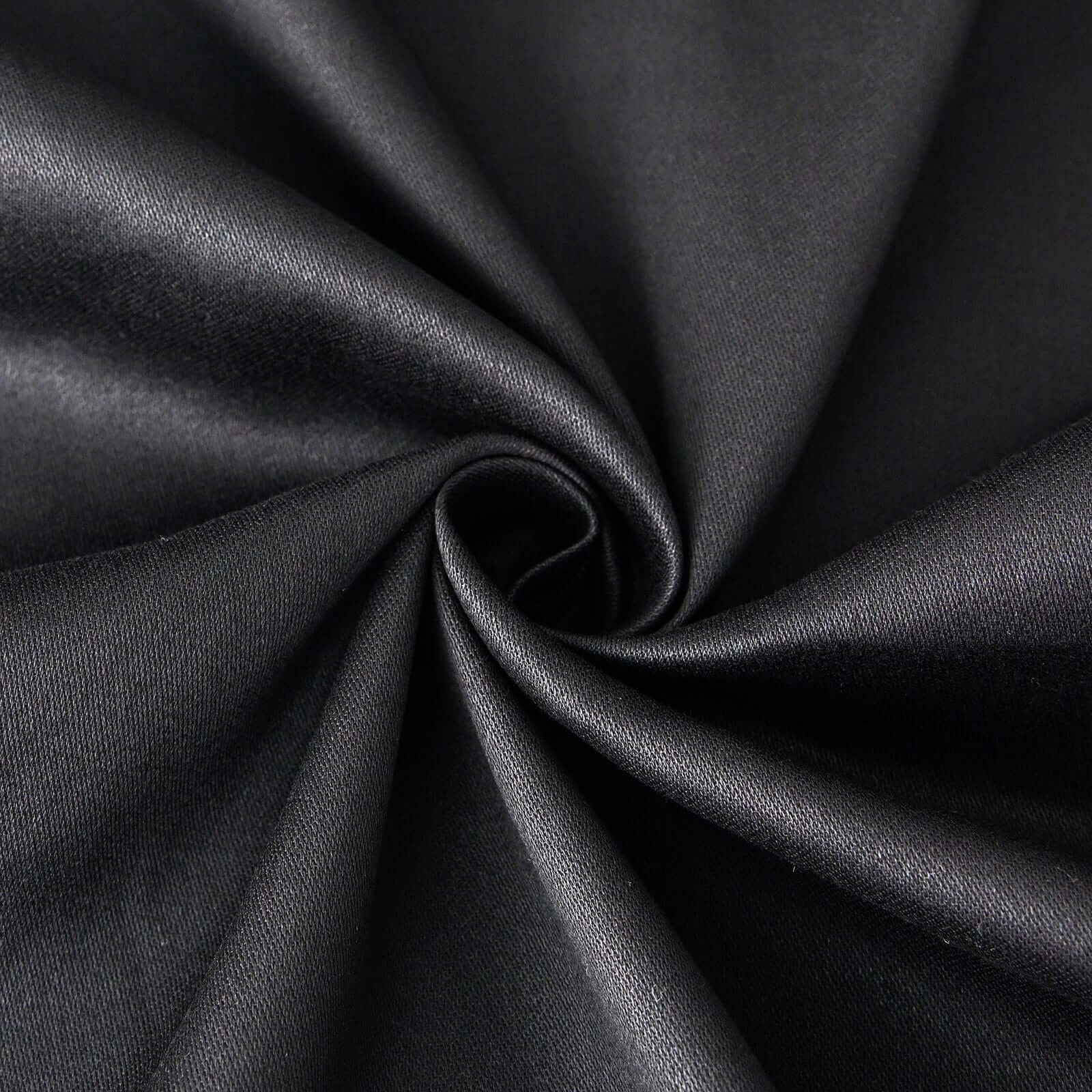100% Cotton 90"x90" Table Overlay Square Tablecloth Black Linen - Soft & Breathable Fabric Table Topper