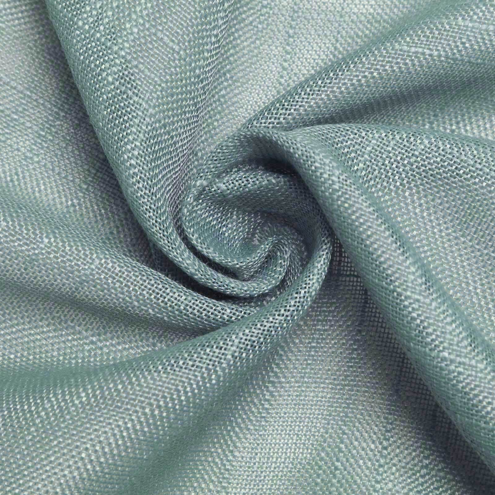 Faux Linen 90"x132" Rectangular Tablecloth Dusty Blue - Slubby Texture Wrinkle-Resistant Seamless Table Cover