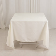 Cotton Blend 70"x70" Square Tablecloth Ivory - Wrinkle-Resistant Fabric Table Cover
