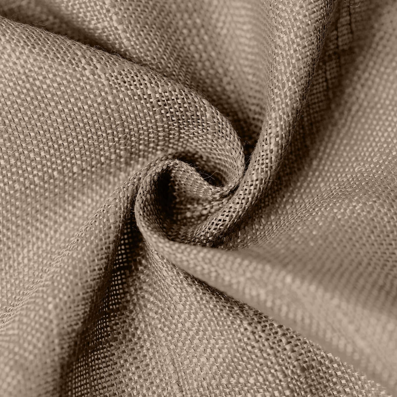 Faux Linen 90"x132" Rectangular Tablecloth Taupe - Slubby Texture Wrinkle-Resistant Seamless Table Cover