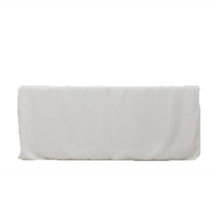 Fitted Polyester 72"x30" Rectangle Tablecloth White with Open Back Design - Easy to Maintain and Wrinkle-Resistant Table Cover for Trade Shows & Displays